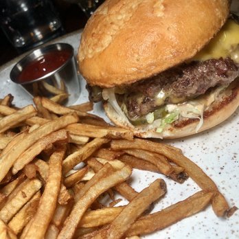 The Beamhouse - Dry-Aged Burger with fries - Pizza Near Me - Glastonbury, Connecticut