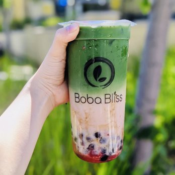 Boba Bliss - Strawberry Matcha Latte - Bubble Tea Near Me - Dublin, California