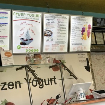 Cyber Yogurt - Menu as of May 2018. - Ice Cream & Frozen Yogurt Near Me - El Monte, California