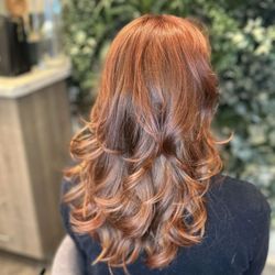 Salon Aura of Neenah - Bouncy layered cut by stylist, Caysie!