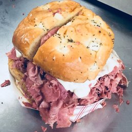 Corned Beef on Onion Roll