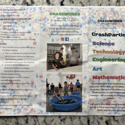 CrashWorks STEAM Studio & Makerspace - Party pamphlet