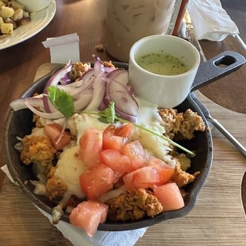 Sage Social Eatery - Chorizo Skillet served with spinach tortilla - Latin American Near Me - Covina, California