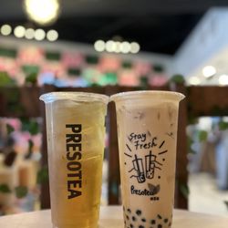 Presotea Fort Worth - White Peach Oolong Tea. Brown sugar Milk Tea