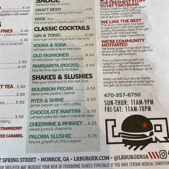 LR Burger - Menu - Burgers Near Me - Monroe, Georgia LR Burger - Menu - Burgers Near Me - Monroe, Georgia