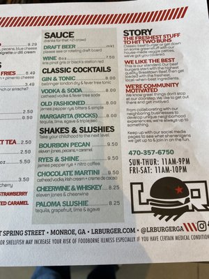 Menu photo 3 LR Burger Monroe, GA