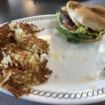 Waffle House - Deluxe Cheeseburger with Hash Browns - Diners Near Me - Powell, Tennessee