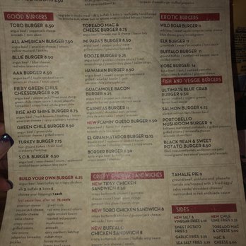 Toro Burger Bar - Menu - Gastropubs Near Me - El Paso, Texas Toro Burger Bar - Menu - Gastropubs Near Me - El Paso, Texas