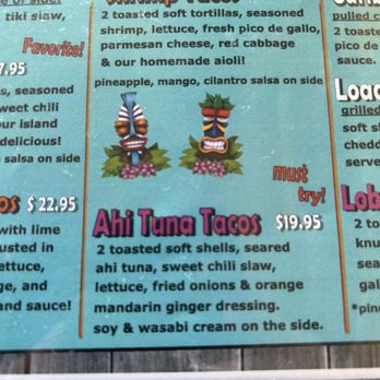Nokomo's Sunset Hut - Part of the menu - Seafood Near Me - Nokomis, Florida