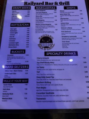 Menu photo 2 Railyard Bar & Grill San Marcos, TX Menu photo 2 Railyard Bar & Grill San Marcos, TX