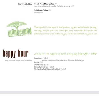 Monkeypod Kitchen - Happy hour specials. - New American Near Me - Lahaina, Hawaii Monkeypod Kitchen - Happy hour specials. - New American Near Me - Lahaina, Hawaii