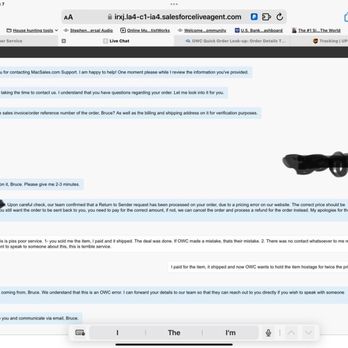 Other World Computing - Chat with their support, attempting to extort more money from me. - Computers Near Me - Woodstock, Illinois