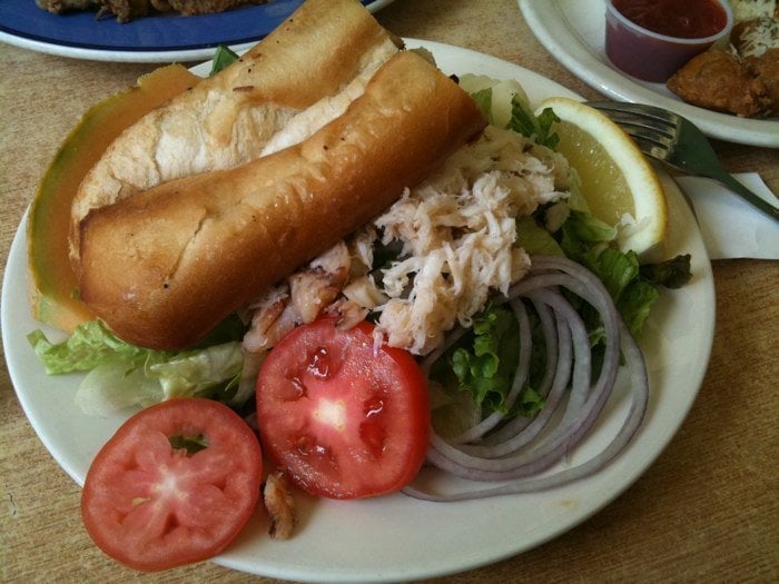 Order Caesar with Crabmeat food online from Phil's Fish Market and Eatery store, Moss Landing on bringmethat.com