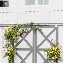 Sisters Floral Design Studio - We just love this stunning backdrop for a ceremony at Pine Hollow Farms.