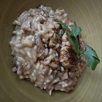 Taormina Sicilian Cuisine - Mushroom Porcini Risotto with Sauteed Foie Gras yummy! - Sicilian Near Me - Honolulu, Hawaii