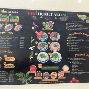 Pho Hung Cali 2 - Front of menu - Vietnamese Near Me - San Diego, California Pho Hung Cali 2 - Front of menu - Vietnamese Near Me - San Diego, California