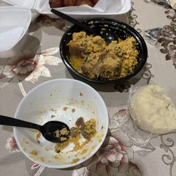 FUFU of choice with EGUSI SOUP and PROTEIN of Choice
