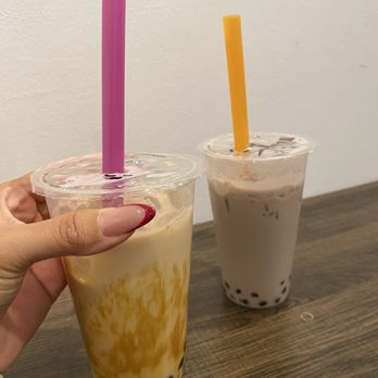 ES tea - Messy brown sugar boba and taro boba - Shaved Ice Near Me - Simi Valley, California