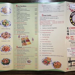 China Wok - Menu as of April 2023