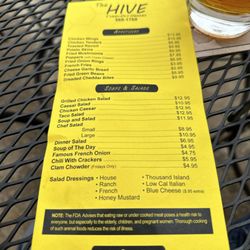 Menu side one