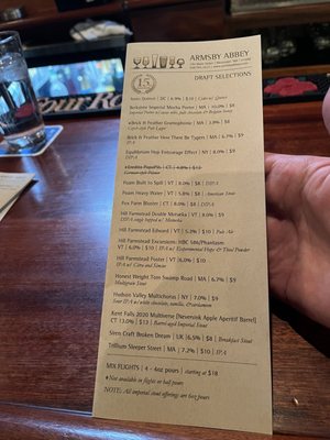Menu photo 3 Armsby Abbey Worcester, MA