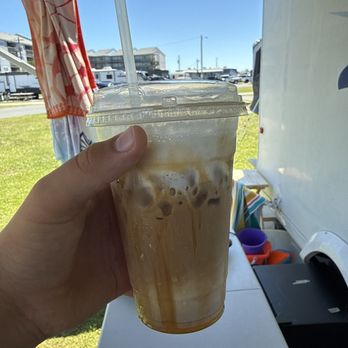 Beads & Beans Obx - Iced Carmel Macchiato with Cold Foam - Coffee & Tea Near Me - Rodanthe, North Carolina Beads & Beans Obx - Iced Carmel Macchiato with Cold Foam - Coffee & Tea Near Me - Rodanthe, North Carolina