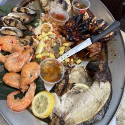 Grilled Seafood Plate Grilled Seafood Plate