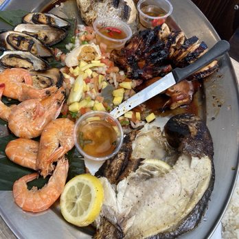 Salo Salo Kitchen - Grilled Seafood Plate - Filipino Near Me - West Covina, California Salo Salo Kitchen - Grilled Seafood Plate - Filipino Near Me - West Covina, California
