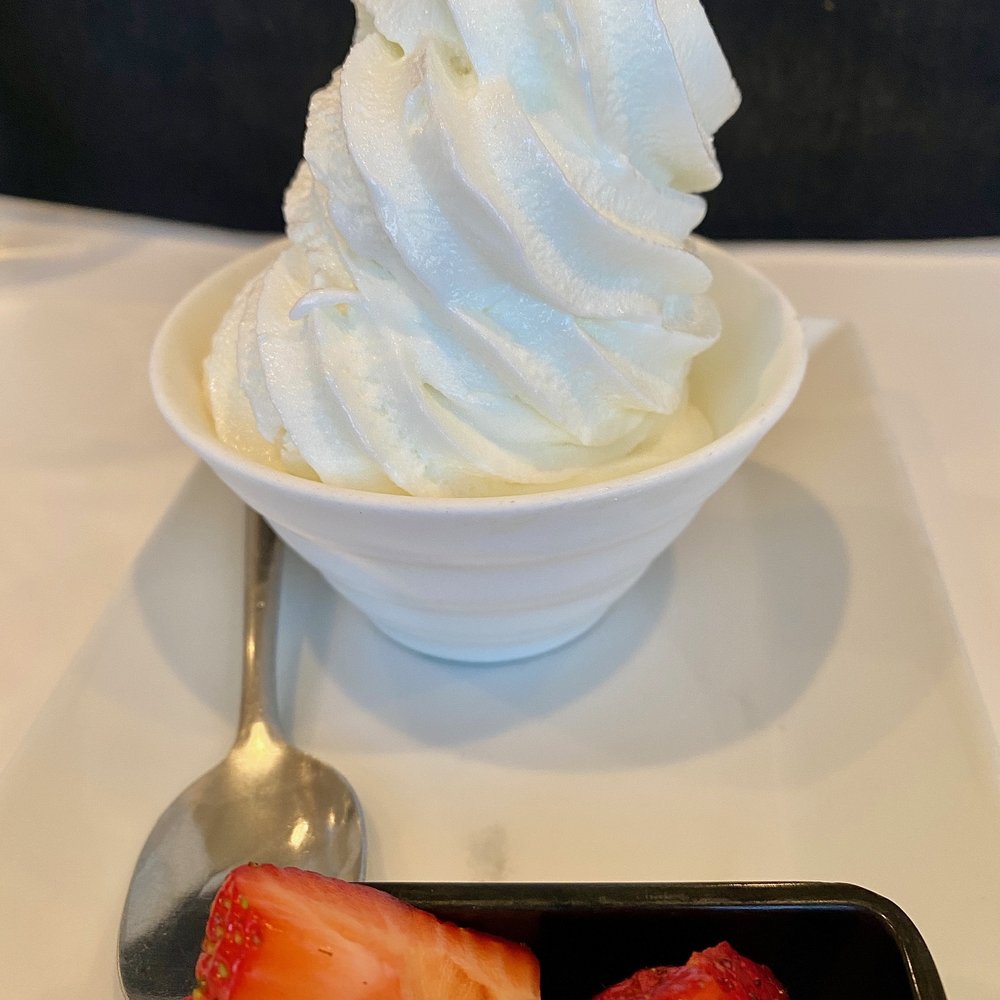 La Provence Restaurant - Bloomingdales - Plain Frozen Yogurt with strawberries added - American Near Me - White Plains, New York La Provence Restaurant - Bloomingdales - Plain Frozen Yogurt with strawberries added - American Near Me - White Plains, New York