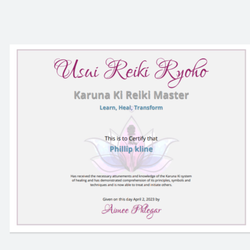 Kline Reiki - I have Karuna reiki karuna reiki is the next step after Master