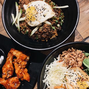 M Kokko - JJiaJang Men ($12), KFC ($12), Bibimbap ($13) - Korean Near Me - Durham, North Carolina