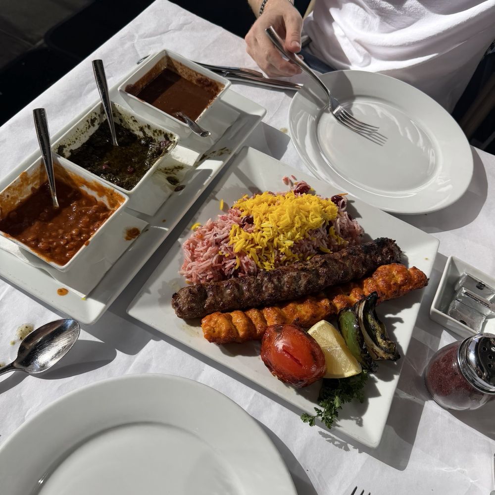 Koobideh Combination Tahdig + Combination of 3 Stews Koobideh Combination Tahdig + Combination of 3 Stews
