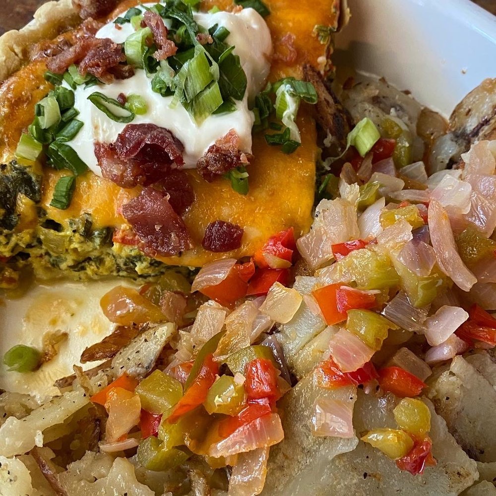 Huckleberry's - Quiche with red potatoes - Breakfast & Brunch Near Me - Fairfield, California Huckleberry's - Quiche with red potatoes - Breakfast & Brunch Near Me - Fairfield, California