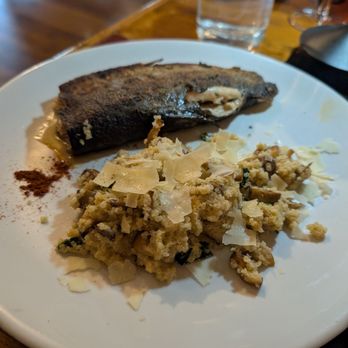 Aji Restaurant - Trout with quinoa risotto - Latin American Near Me - Taos, New Mexico
