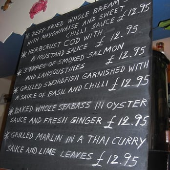 The Lobster Pot - The specials board - Seafood Near Me - Nottingham, NTT