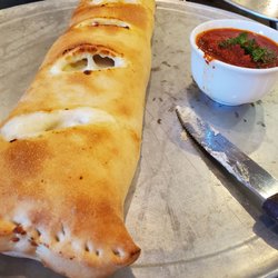 Uncut Italian stromboli. Sauce was fresh and delicious too.