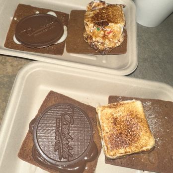 Smores On The Creek - Sugar cookie s'mores (top) Classic s'mores (bottom) - Desserts Near Me - Caldwell, Idaho Smores On The Creek - Sugar cookie s'mores (top) Classic s'mores (bottom) - Desserts Near Me - Caldwell, Idaho