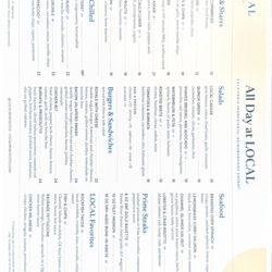 Local - All day menu