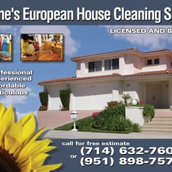 Irene's European House Cleaning Service - Top Rated Local House Cleaning Service - Licensed, Bonded, & Insured. Serving Corona, Norco, Eastvale, and Temescal Valley, CA