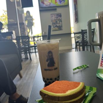Senpai's Cafe - Winter melon with oatmilk less sweet and watermelon toast - Bubble Tea Near Me - Roseville, California Senpai's Cafe - Winter melon with oatmilk less sweet and watermelon toast - Bubble Tea Near Me - Roseville, California