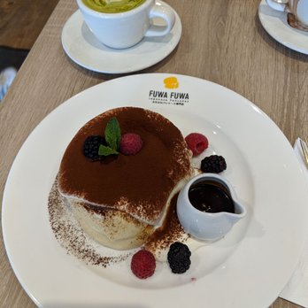 Fluffy Fluffy Dessert Cafe - Tiramisu pancakes and a matcha latte - Desserts Near Me - Toronto, Ontario Fluffy Fluffy Dessert Cafe - Tiramisu pancakes and a matcha latte - Desserts Near Me - Toronto, Ontario