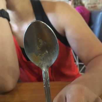 Bareburger - Ridgewood - We were given this spoon with our dessert.. are you serious? - Burgers Near Me - Ridgewood, New Jersey