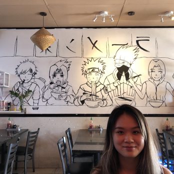 Ramen Ichiraku - Some of their cute naruto decor + a cute girl - Ramen Near Me - El Monte, California Ramen Ichiraku - Some of their cute naruto decor + a cute girl - Ramen Near Me - El Monte, California