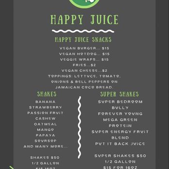 Happy Juice - Menu - Juice Bars & Smoothies Near Me - Marietta, Georgia Happy Juice - Menu - Juice Bars & Smoothies Near Me - Marietta, Georgia