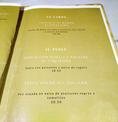 Menu photo 2 Più Trentanove Madrid, M
