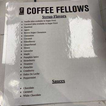 Coffee Fellows Energy Corridor - Syrup flavors - Coffee & Tea Near Me - Houston, Texas Coffee Fellows Energy Corridor - Syrup flavors - Coffee & Tea Near Me - Houston, Texas