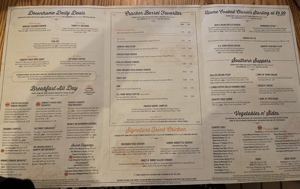 Menu photo 2 Cracker Barrel Old Country Store Calhoun, GA Menu photo 2 Cracker Barrel Old Country Store Calhoun, GA