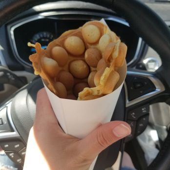 Indigo Tea Lounge - Waffle cone - fluffy and sweet. Goes great with the ice cream you can get next door - Coffee & Tea Near Me - Anchorage, Alaska
