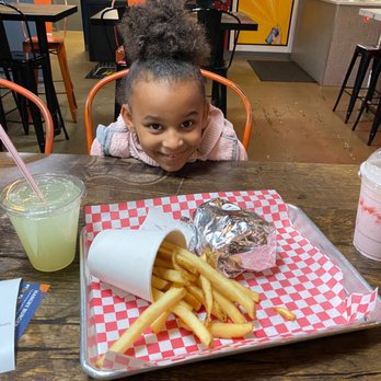 Hangry Burger - She loves the fries!!! Milk shakes are tasty too - Burgers Near Me - Springfield, Virginia
