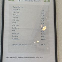 OC Threading Salon - Services